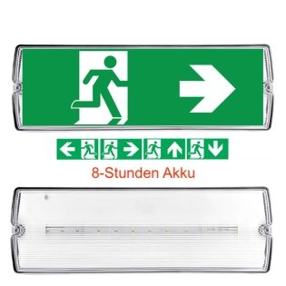 Notbeleuchtung LED mit Akku 8h